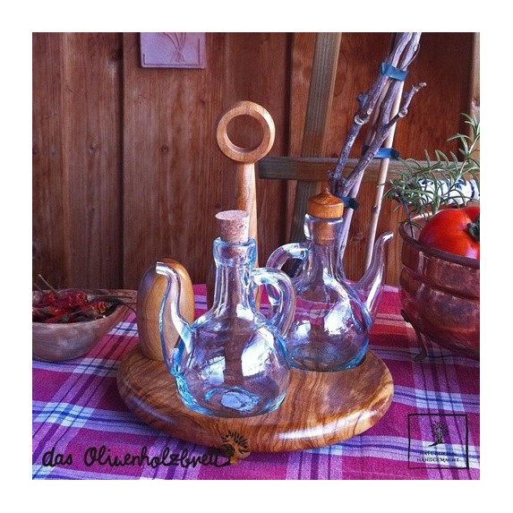 cruet stand out of olivewood