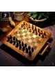 Handcrafted chess board with drawer