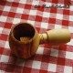 Olive wood nut cracker rounded with screw caps