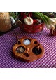 salt and pepper dish olive wood