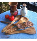 olive wood spatulas containing 5 pieces