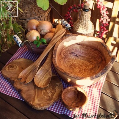 Wooden Salad Bowl- 9.4 Inch Wood Salad Wooden Bowl With Spoon, Can