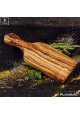 olive wood board with handle