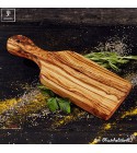 olive wood cutting board rectangular with handle