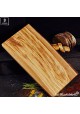 Olive wood kitchen center piece, large, rectangular one side natural