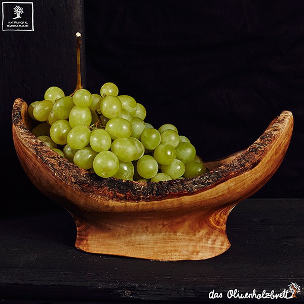 Large Olive Wood Fruit Bowl - Oval