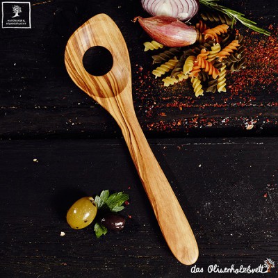 Round Wild Olive Wood Cooking Spoon –