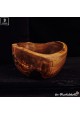 Bowl made of olive wood with natural border