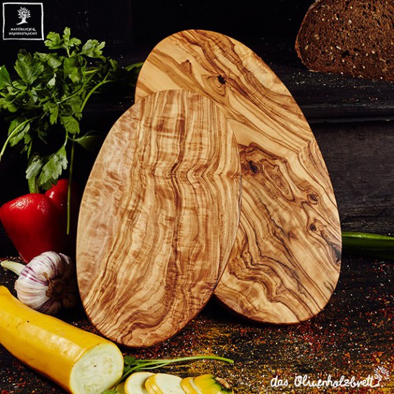 Naturally Med - Olive Wood Cutting Board/Cheese Board - 14 inch