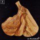 Natural shaped cutting board with handle