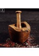 mortar and pestle rustic style