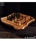 Rustic Olive Wood Chess SOlive Wood Chess Set- Rustic Wooden Chess Board at  BeldiNestet