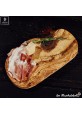 Cutting board individual form and shape for serving cheese and ham