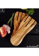 modern salald hands out of olive wood