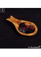 Small olive wood bowl with handle, individually formed like a fish