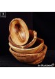 small olive wood bowl oval with natural edge