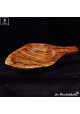 Little olive wood bowl with handle, individually formed