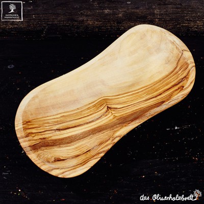 Bowl, olive wood, natural rounded