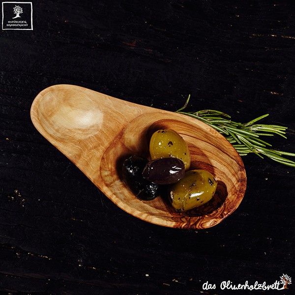 Olive Wood Boat Bowl 11x4'' Fruit and Baguette Bowl 