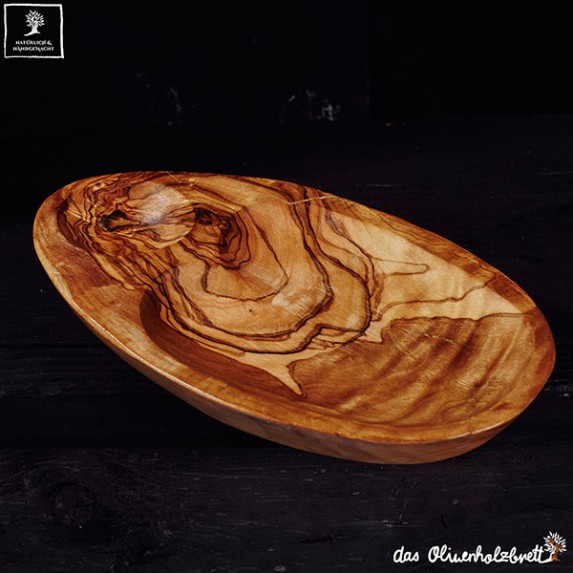 Wooden Oval flat bowl