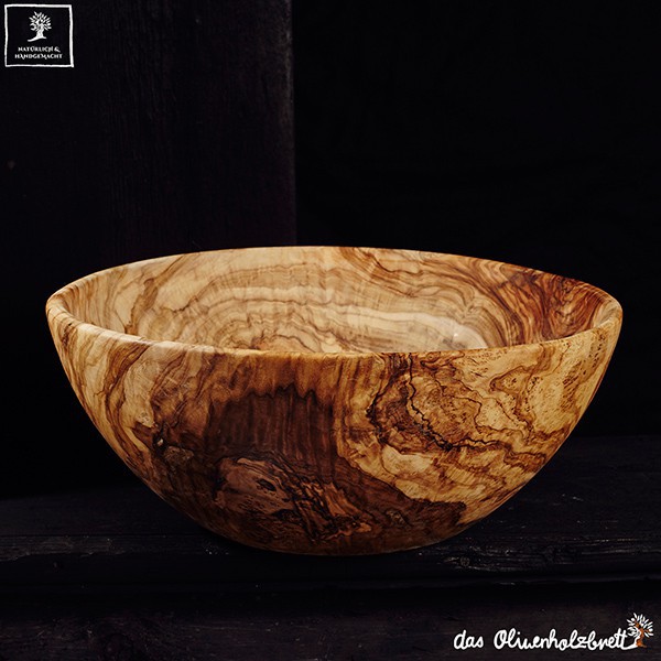 Wooden Salad Bowl Handmade From Olive Wood / Large Bowl for Salad