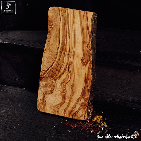 Olive Wood Cutting Board with Live Edge - Forest Decor