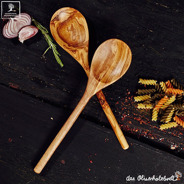 Round Wild Olive Wood Cooking Spoon –