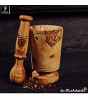 Mortar and pestle in a traditional style