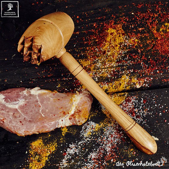 meat tenderiser, olive wood