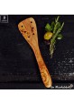 Spatula with holes , olive wood