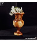 vase out of olive wood