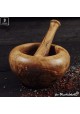 Mortar incl. pestle with a round edge