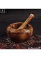 Mortar incl. pestle with a round edge