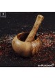 Mortar incl. pestle with a round edge