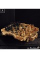 olive wood chess board with drawer